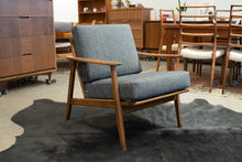 Load image into Gallery viewer, Restored Vintage Wood Frame Lounge Chair