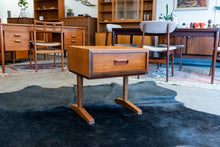 Load image into Gallery viewer, Vintage Teak Bedside Table with Drawer
