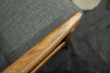 Load image into Gallery viewer, Restored Vintage Wood Frame Lounge Chair