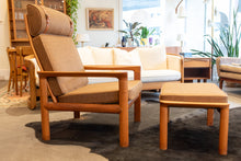 Load image into Gallery viewer, Vintage Danish Komfort Teak Lounge Chair and Ottoman - Fully Restored