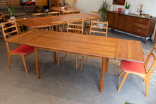 Load image into Gallery viewer, Restored Vintage Solid Teak Gudme Dining table with Two Leaves