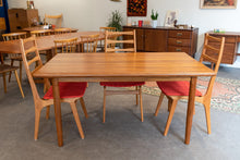 Load image into Gallery viewer, Restored Vintage Solid Teak Gudme Dining table with Two Leaves