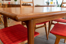 Load image into Gallery viewer, Restored Vintage Solid Teak Gudme Dining table with Two Leaves