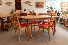 Load image into Gallery viewer, Restored Vintage Solid Teak Gudme Dining table with Two Leaves