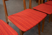 Load image into Gallery viewer, Vintage Teak Tall back Dining Chairs - Set of Four