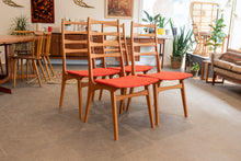 Load image into Gallery viewer, Vintage Teak Tall back Dining Chairs - Set of Four