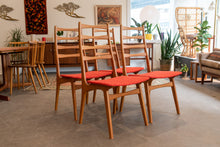 Load image into Gallery viewer, Vintage Teak Tall back Dining Chairs - Set of Four