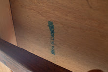 Load image into Gallery viewer, Restored Vintage Teak Gudme Pedestal  Dining Table with Two Leaves