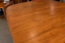 Load image into Gallery viewer, Restored Vintage Teak Gudme Pedestal  Dining Table with Two Leaves