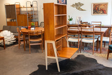 Load image into Gallery viewer, Vintage Teak Bookshelf/Secretary Desk on White Oak Legs