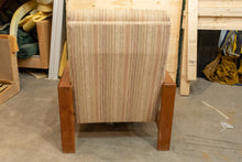 Load image into Gallery viewer, Tall Back Upholstered Chair with Teak Frame