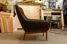 Load image into Gallery viewer, Vintage Danish Upholstered Lounge Chair with Teak Legs