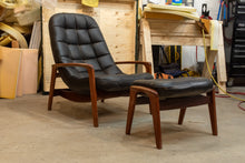 Load image into Gallery viewer, Vintage Huber Scoop Lounge Chair and Ottoman