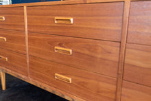 Load image into Gallery viewer, Vintage Teak Nine Drawer Dresser