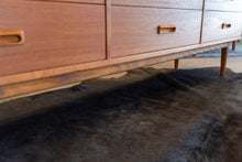 Load image into Gallery viewer, Vintage Teak Nine Drawer Dresser