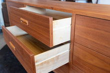 Load image into Gallery viewer, Vintage Teak Nine Drawer Dresser