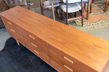 Load image into Gallery viewer, Vintage Teak Nine Drawer Dresser
