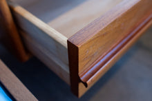 Load image into Gallery viewer, Vintage Queen Teak Platform Bed with Floating Night Stands