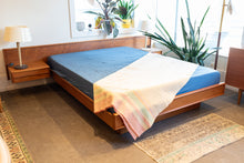 Load image into Gallery viewer, Vintage Queen Teak Platform Bed with Floating Night Stands