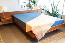 Load image into Gallery viewer, Vintage Queen Teak Platform Bed with Floating Night Stands
