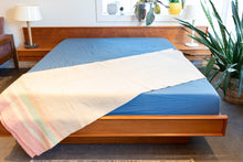 Load image into Gallery viewer, Vintage Queen Teak Platform Bed with Floating Night Stands