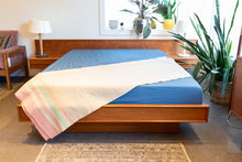 Load image into Gallery viewer, Vintage Queen Teak Platform Bed with Floating Night Stands