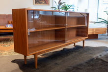 Load image into Gallery viewer, Vintage Teak Curio Display Cabinet
