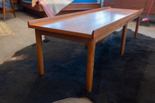Load image into Gallery viewer, Vintage Teak Coffee Table/Bench with Upholstered Seat Cushion