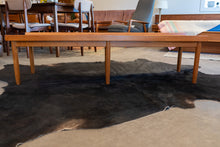 Load image into Gallery viewer, Vintage Teak Coffee Table/Bench with Upholstered Seat Cushion