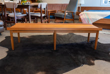 Load image into Gallery viewer, Vintage Teak Coffee Table/Bench with Upholstered Seat Cushion