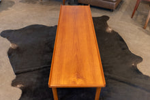 Load image into Gallery viewer, Vintage Teak Coffee Table/Bench with Upholstered Seat Cushion