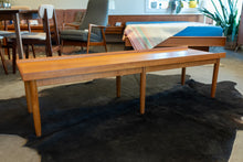 Load image into Gallery viewer, Vintage Teak Coffee Table/Bench with Upholstered Seat Cushion