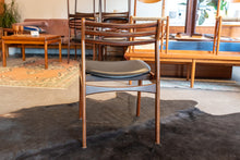 Load image into Gallery viewer, Vintage Round Gudme Rosewood Dining Table with two Leaves and Six Rosewood Chairs