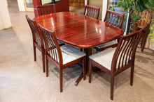Load image into Gallery viewer, Vintage Rosewood Finish Seven Piece Danish Dining Set