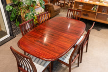 Load image into Gallery viewer, Vintage Rosewood Finish Seven Piece Danish Dining Set