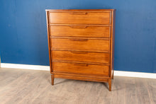 Load image into Gallery viewer, Restored Vintage Walnut Tallboy Dresser