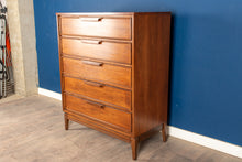 Load image into Gallery viewer, Restored Vintage Walnut Tallboy Dresser