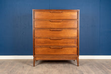 Load image into Gallery viewer, Restored Vintage Walnut Tallboy Dresser