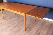 Load image into Gallery viewer, Vintage Refinished Teak Draw Leaf Dining Table