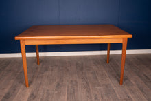 Load image into Gallery viewer, Vintage Refinished Teak Draw Leaf Dining Table