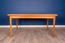 Load image into Gallery viewer, Vintage Refinished Teak Draw Leaf Dining Table