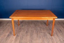 Load image into Gallery viewer, Vintage Refinished Teak Draw Leaf Dining Table