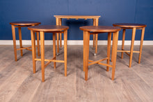 Load image into Gallery viewer, Set of Five Vintage Teak Hanging Nesting Tables