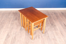 Load image into Gallery viewer, Set of Five Vintage Teak Hanging Nesting Tables