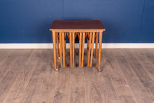 Load image into Gallery viewer, Set of Five Vintage Teak Hanging Nesting Tables