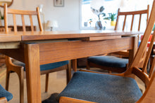 Load image into Gallery viewer, Vintage Teak Square Draw Leaf Table