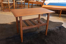 Load image into Gallery viewer, Vintage Solid Imperial Afromosia End Table with Lower Shelf