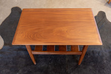 Load image into Gallery viewer, Vintage Solid Imperial Afromosia End Table with Lower Shelf