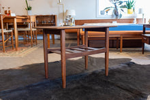 Load image into Gallery viewer, Vintage Solid Imperial Afromosia End Table with Lower Shelf