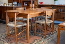 Load image into Gallery viewer, Vintage Refinished Teak Draw Leaf Dining Table